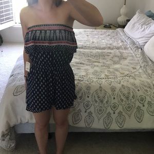 Strapless Ruffle Romper